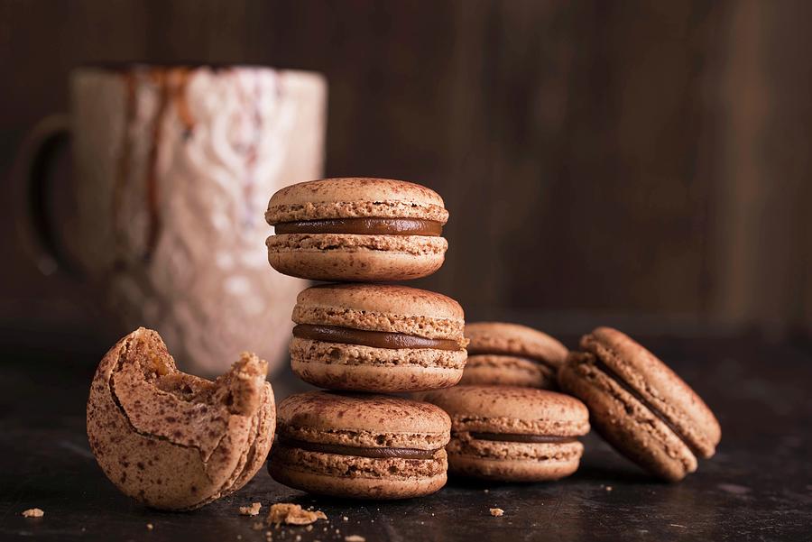 Chocolate Macaroons #1 Photograph by Farrell Scott