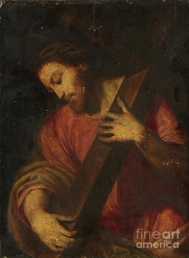 Christ Carrying The Cross Painting by Italian School