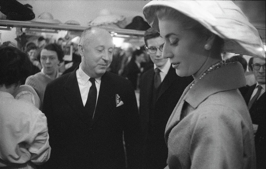 Black And White Photograph - Christian Dior At A Show #1 by Loomis Dean