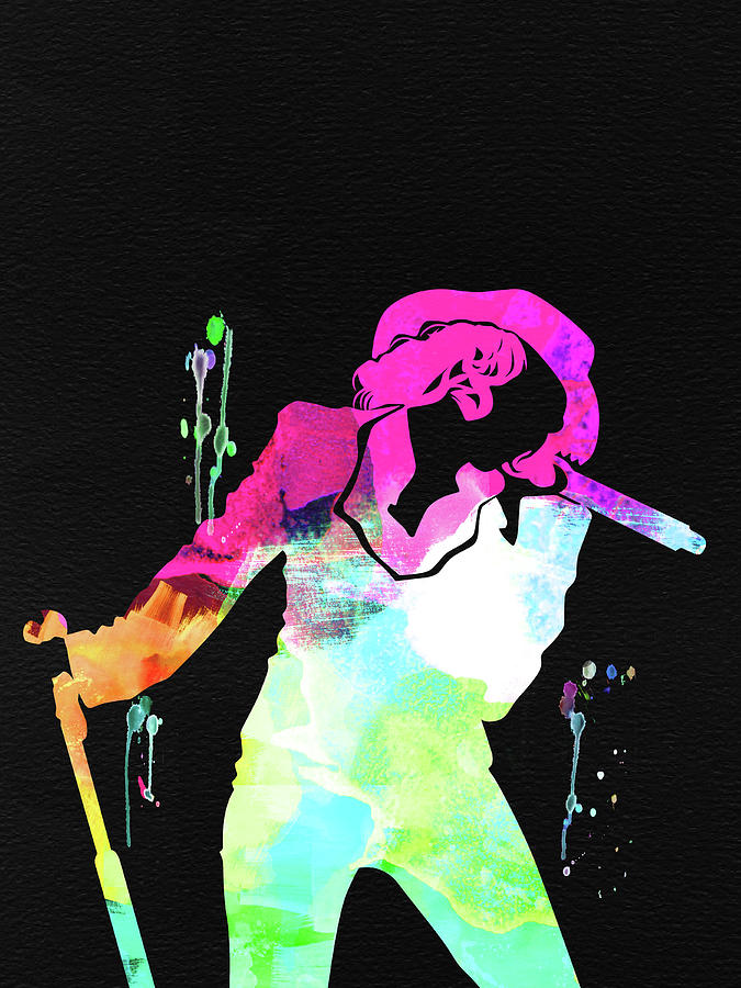 Christina Aguilera Mixed Media - Christina Watercolor #1 by Naxart Studio