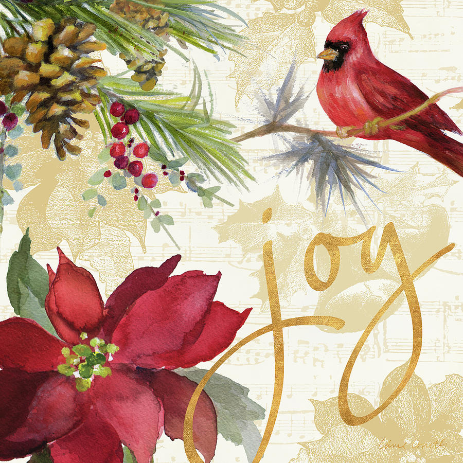 Christmas Mixed Media - Christmas Poinsettia I #1 by Lanie Loreth