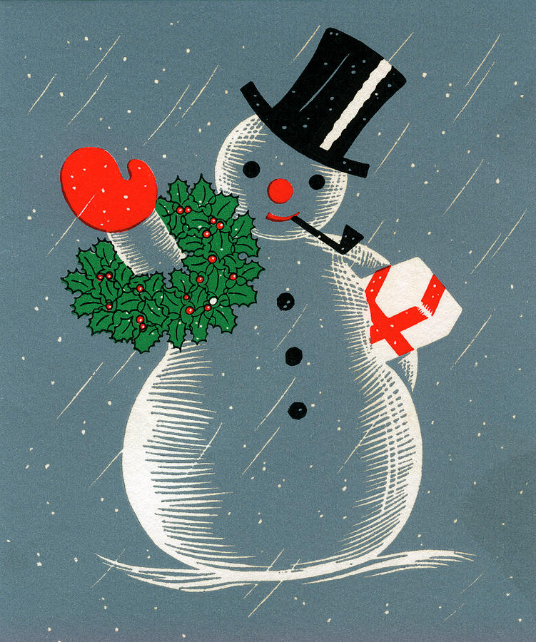 Christmas Snowman #1 Photograph by Graphicaartis