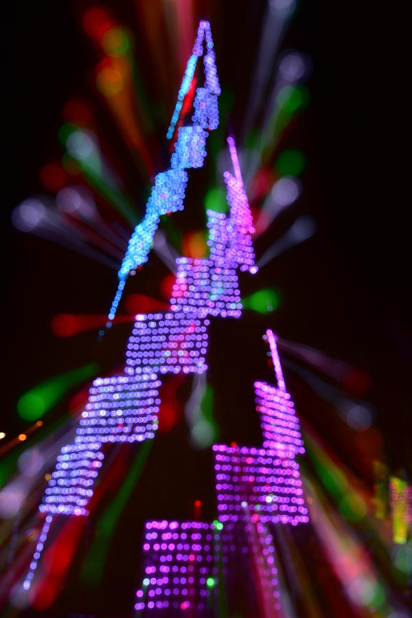Christmas tree lights #1 Photograph by Nicole Zenhausern