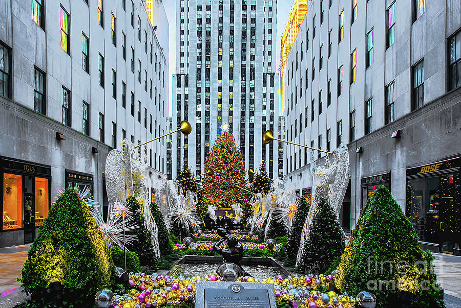 Rockefeller Center NY Christmas Tree Photo Print Wall Art 