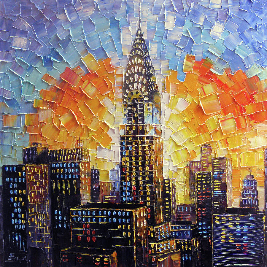 Chrysler Building New York City Painting By Enxu Zhou