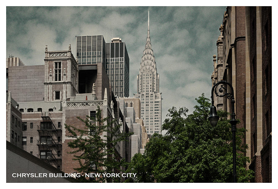 Chrysler Building with copy #1 Photograph by Arttography LLC