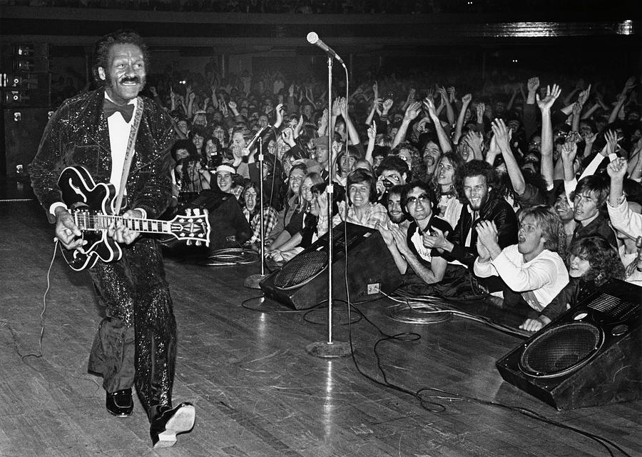 Chuck Berry In Concert At The Palladium #1 Photograph by George Rose