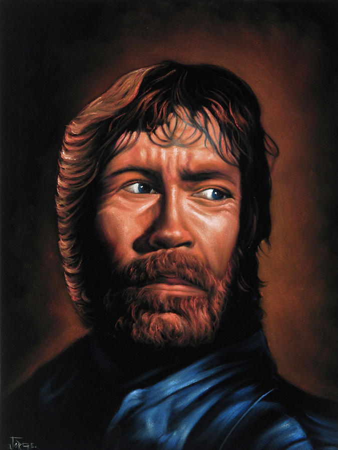 Chuck Norris Painting - Chuck Norris portrait #1 by Jorge Torrones