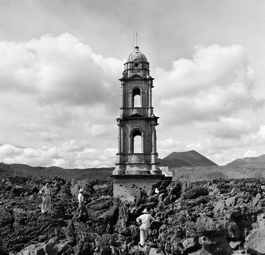 Church Of San Juan Parangaricutiro #1 Photograph by Michael Ochs Archives