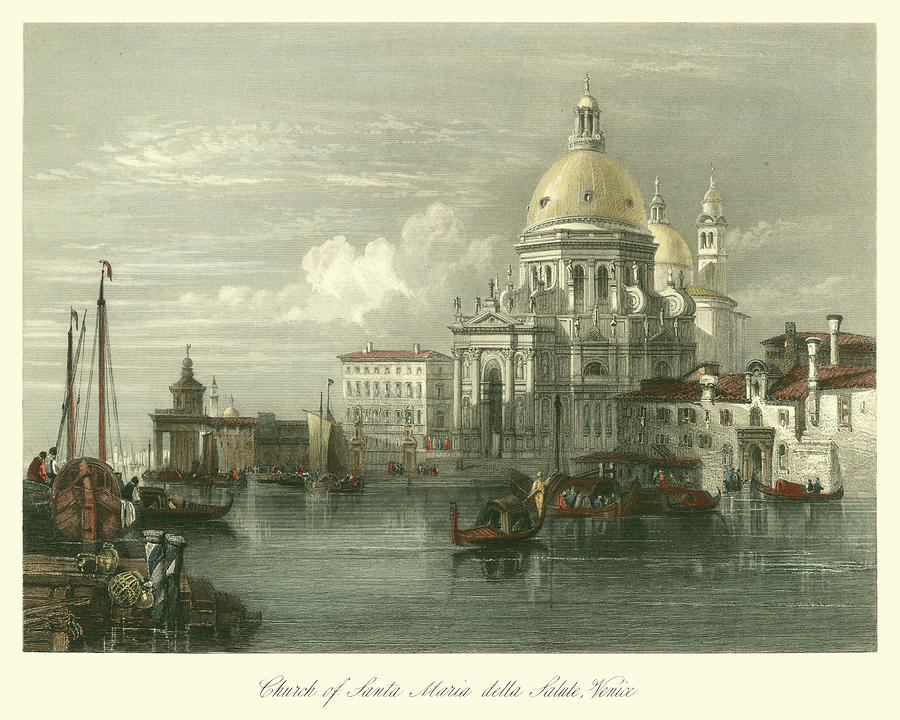 Church Of Santa Maria Della Salute #1 Painting by W.l. Leitch