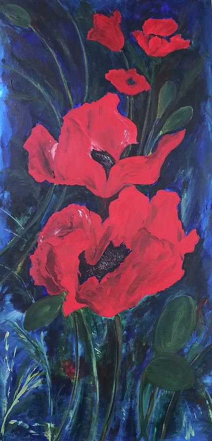 Cias Poppies #2 Painting by Hyacinth Paul