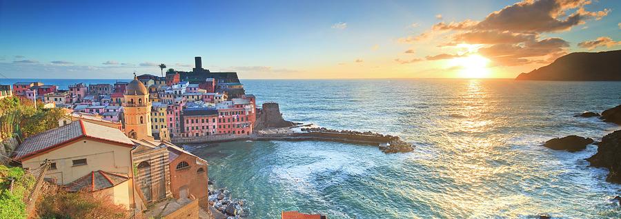 Cinque Terre, Vernazza, Italy #1 Digital Art by Luigi Vaccarella