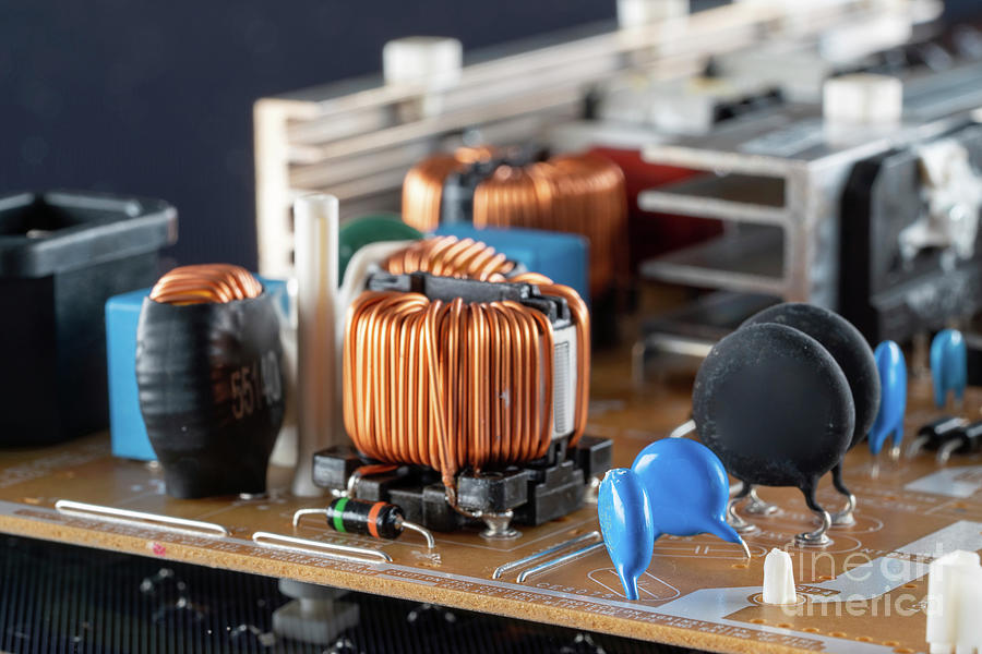 Circuit Board Power Supply With Mosfet Transistor #1 Photograph by Wladimir Bulgar/science Photo Library
