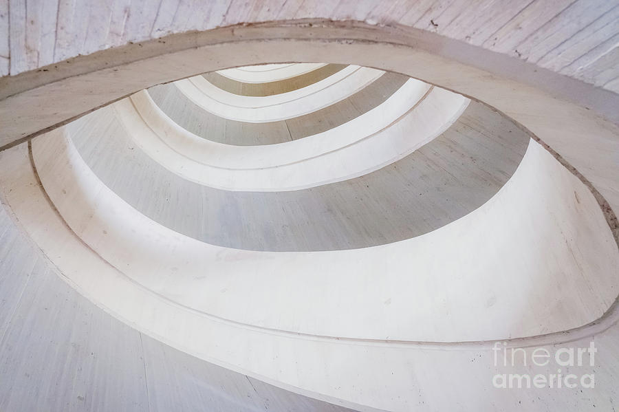 Circular concrete construction, abstract geometry background of light and bright tones. #1 Photograph by Joaquin Corbalan