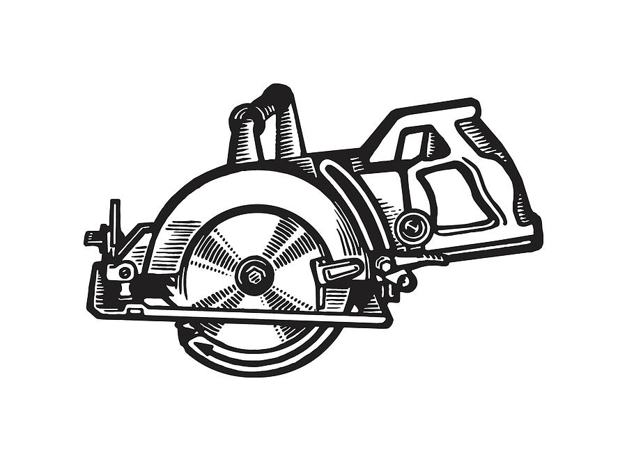 Circular Saw Drawing by CSA Images - Fine Art America