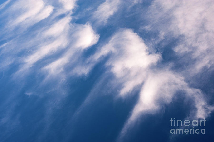Cirrus Clouds in Blue Sky #1 Photograph by Jim Corwin