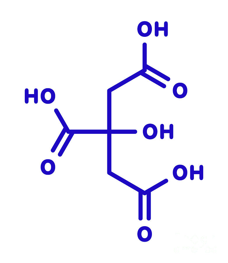 Juice Photograph - Citric Acid Molecule #1 by Molekuul/science Photo Library