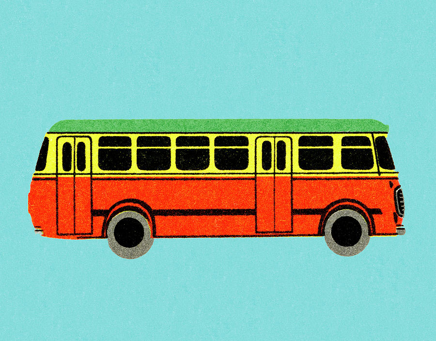 Transportation Drawing - City Bus #1 by CSA Images