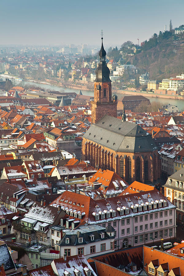 City Rooftops And Church In Winter #1 Photograph by Richard Ianson
