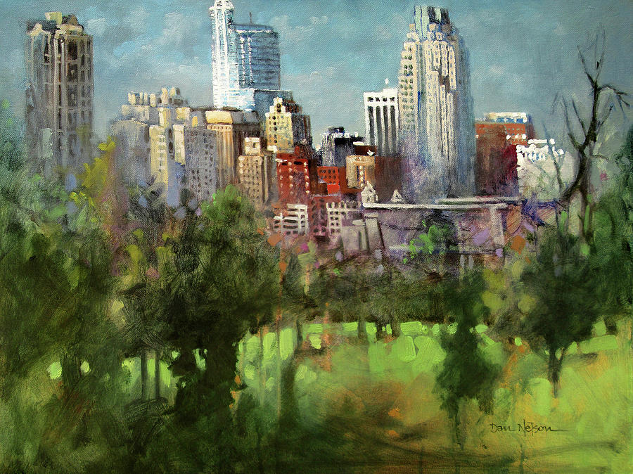 City Set on a Hill #1 Painting by Dan Nelson