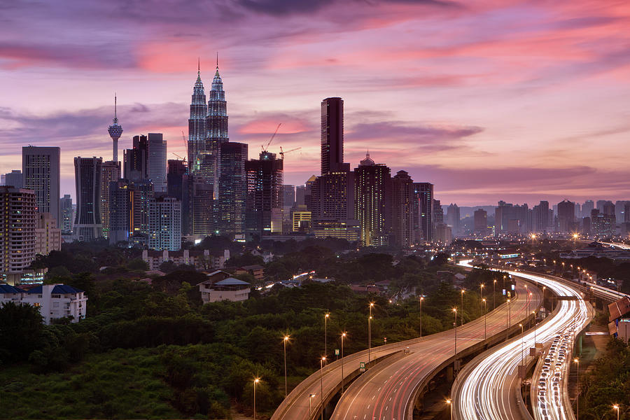 City Skyline - Kuala Lumpur At Dusk Photograph by Hadynyah City Skyline - Kuala Lumpur At Dusk Photograph by Hadynyah
