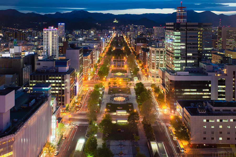 Cityscape Of Sapporo At Odori Park Photograph by Prasit Rodphan - Fine ...