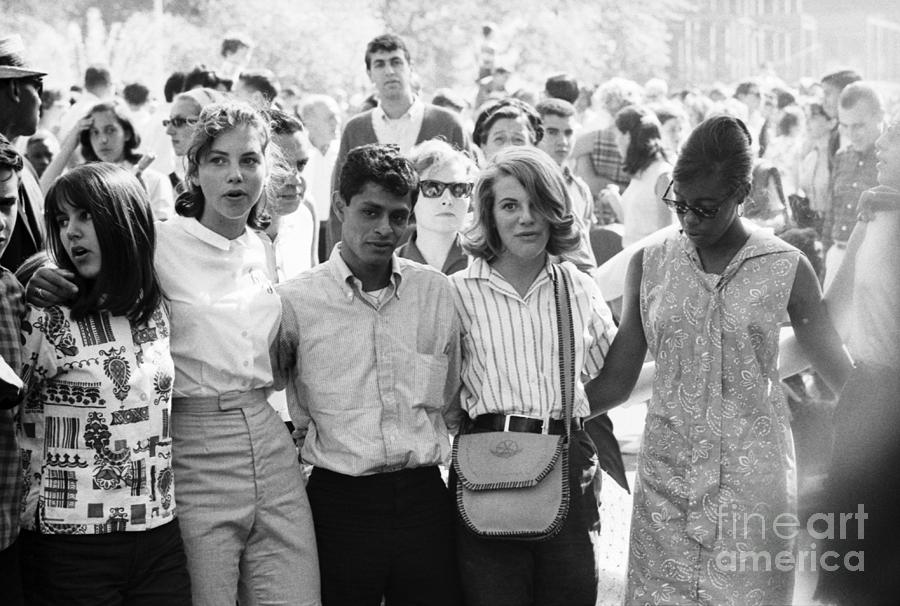 Civil Rights Rally In Washington Square #1 Photograph by The Estate Of David Gahr