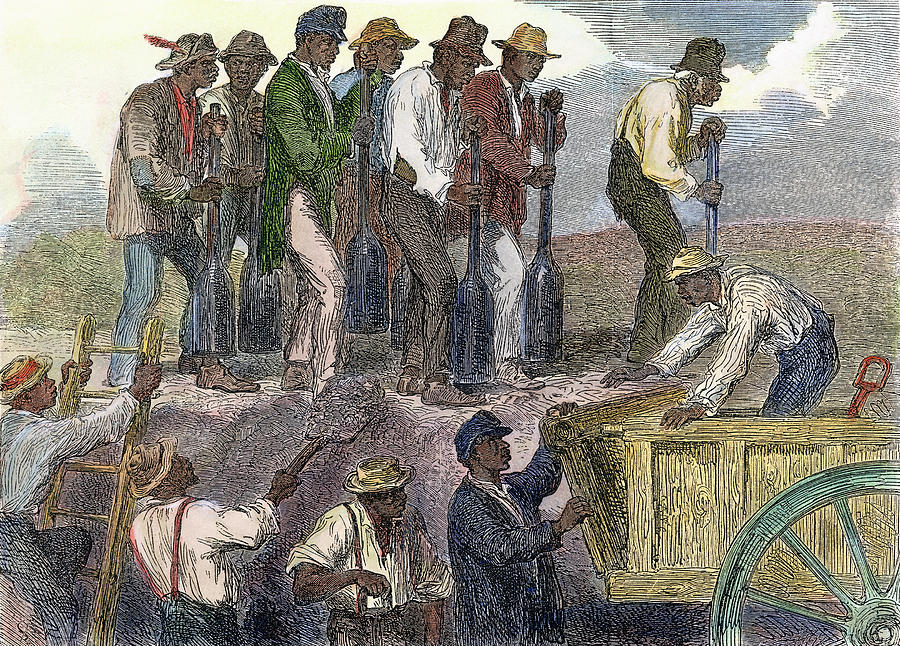 Farm Drawing - Civil War - Slavery, 1863 by Granger