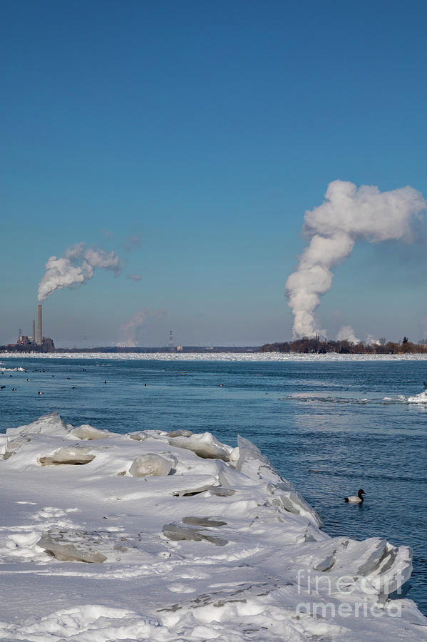 Winter Photograph - Clair River #1 by Jim West/science Photo Library