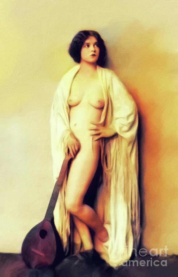 Vintage Clara Bow Nude - Clara Bow, Vintage Movie Star Nude Painting by Esoterica Art Agency - Pixels