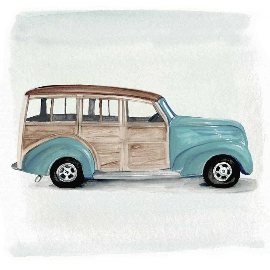 Transportation Painting - Classic Autos Iv #1 by Jennifer Paxton Parker