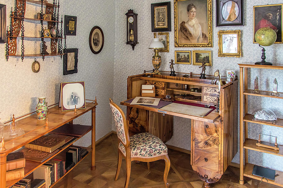 Classic interior in Biedermeier style Photograph by Jan Fidler