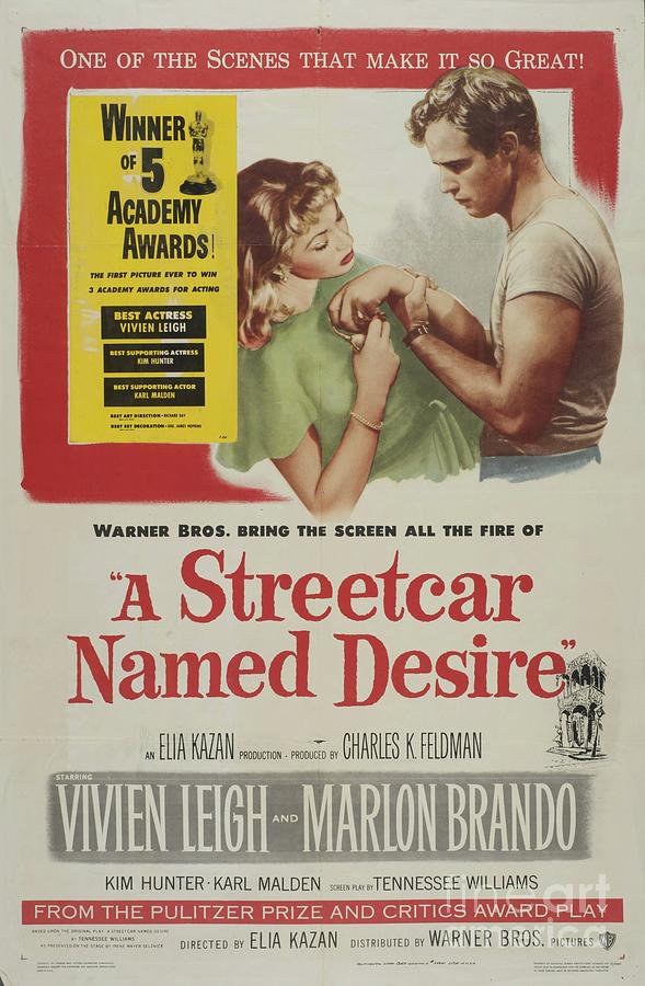 Classic Movie Poster - A Streetcar Named Desire #1 Painting by Esoterica Art Agency