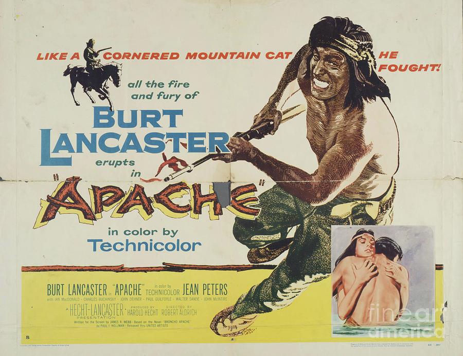 Classic Movie Poster - Apache #1 Painting by Esoterica Art Agency