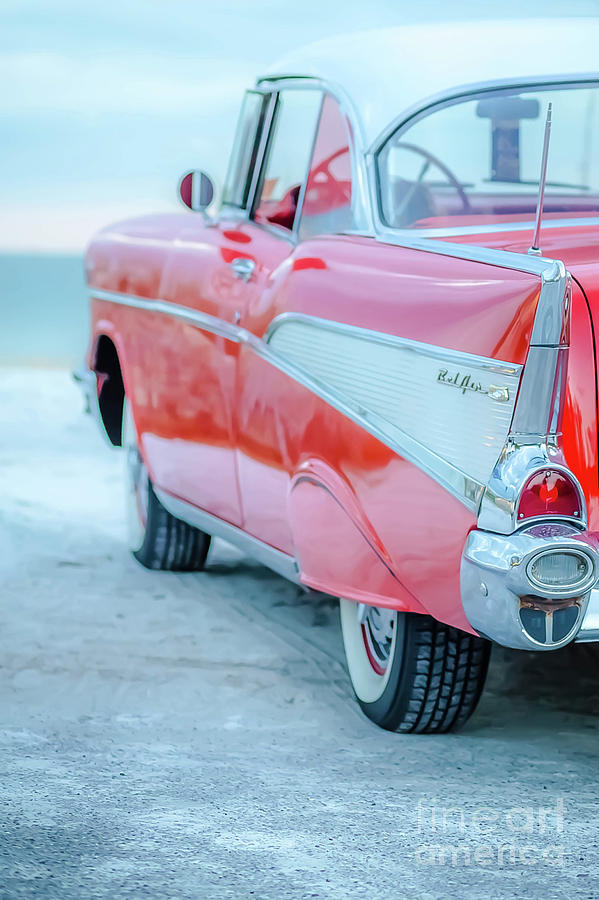 Classic Vintage Red Chevy Bel Air  Wonka Photograph by Edward Fielding