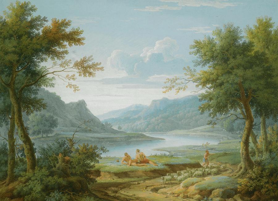 Tree Painting - Classical Landscape by George Lambert