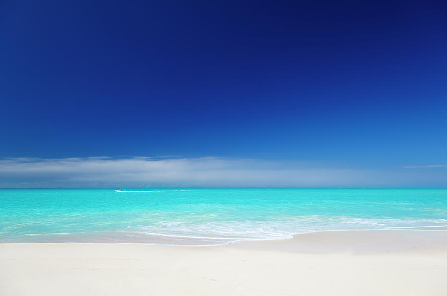 Clean White Caribbean Beach With Blue #1 Photograph by Michaelutech