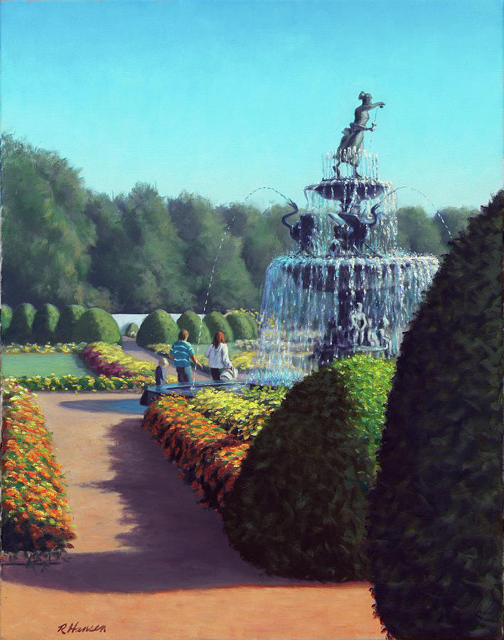 Clemens/Munsinger Gardens Painting by Rick Hansen