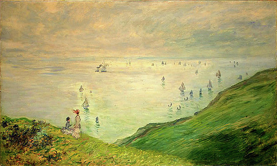 Cliffs Walk at Pourville, 1882 Painting by Claude Monet - Fine Art America