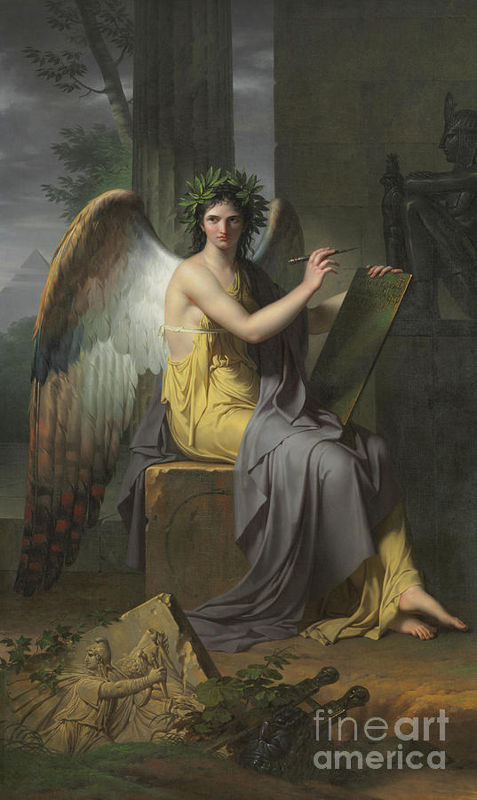 Clio Painting - Clio, Muse Of History, 1800 by Charles Meynier Clio Painting - Clio, Muse Of History, 1800 by Charles Meynier