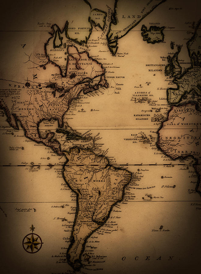 Close Up Of Antique World Map #1 Photograph by Tetra Images