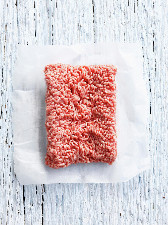 Close Up Of Ground Pork In Butcher Paper Digital Art by Brett Stevens ...