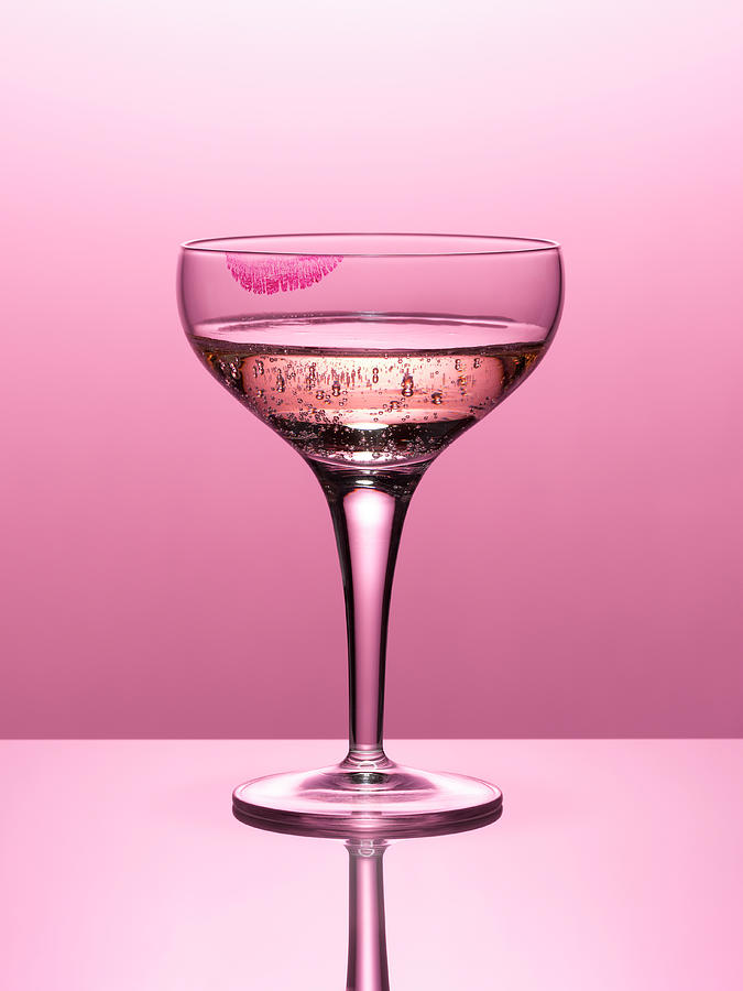 Close Up Of Pink Champagne In Glass #1 Photograph by Andy Roberts