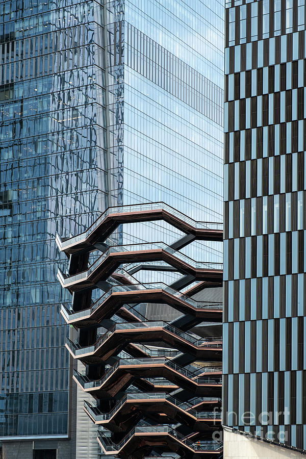 Close view of Vessel and skyscrapers of Hudson Yards in midtown by Edi Chen Close view of Vessel and skyscrapers of Hudson Yards in midtown by Edi Chen