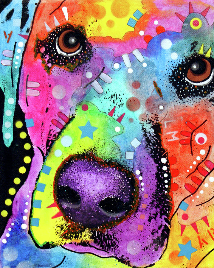 Animal Mixed Media - Closeup Labrador #1 by Dean Russo