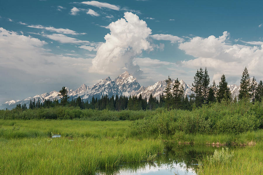 Clouds Over The Tetons #1 Photograph by Jeff Foott
