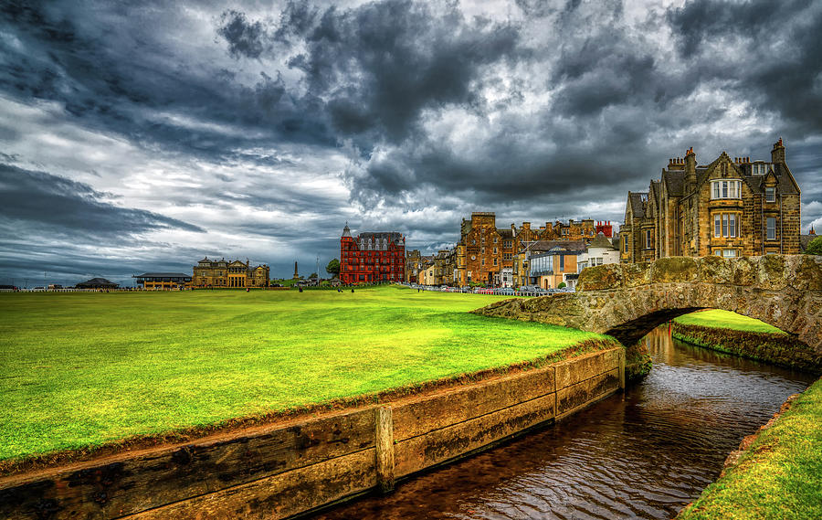 Golf Photograph - Cloudy Day - St. Andrews Links #4 by Mountain Dreams