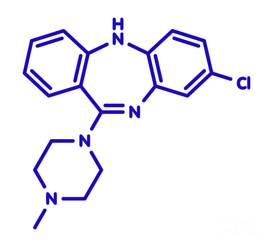 Clozapine Atypical Antipsychotic Drug Molecule #1 By Molekuul/science ...