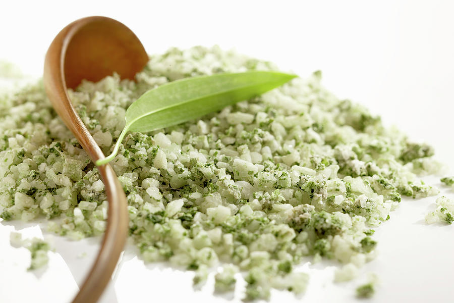 Coarse Sea Salt With Wild Garlic #1 Photograph by Teubner Foodfoto