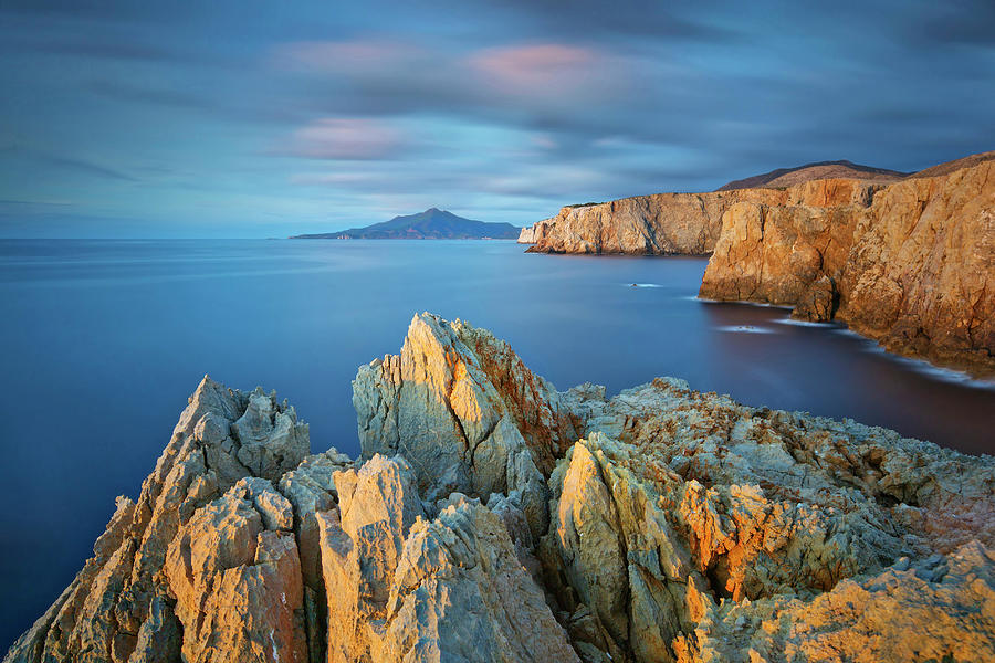 Beach Digital Art - Coastal Cliffs, Sardinia, Italy #1 by Alessandro Carboni